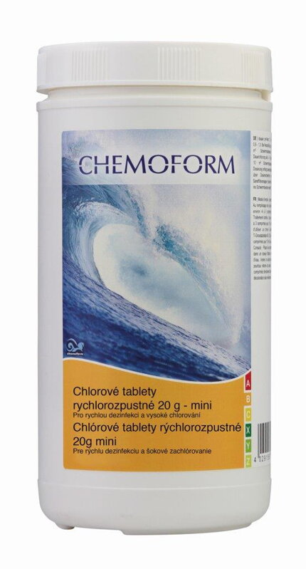 Chlórové rýchlorozpustné tablety 20 g - mini - 1 kg